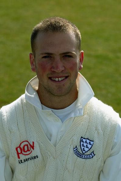 : A Portrait of Matthew Prior of Sussex CCC taken during the Sussex County Cricket Club photocall held at the County Ground, Hove, England on April 17, 2002. (Photo by Mike Hewitt/Getty Images)